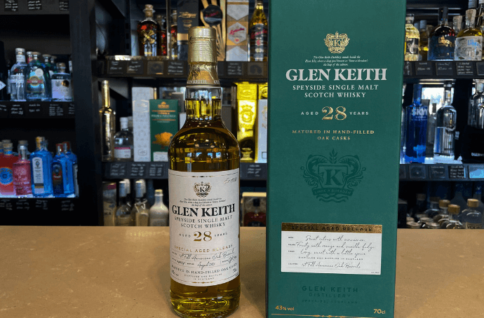 GLEN KEITH 28YO SPECIAL AGED RELEASE WHISKY SINGLE MALT 0,7L I OPAKOWANIE